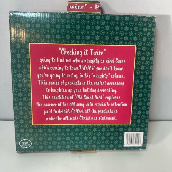 Santa "Checking It Twice" Porcelain Plate by Artmk - Picture 3 of 5